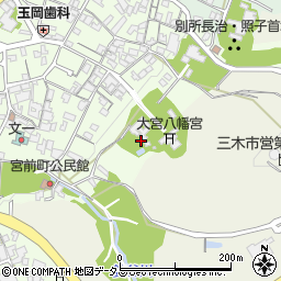 兵庫県三木市本町2丁目19周辺の地図