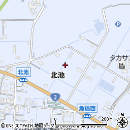 兵庫県高砂市阿弥陀町（北池）周辺の地図