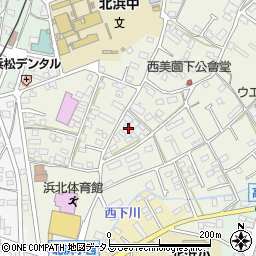 静岡県浜松市浜名区西美薗179周辺の地図
