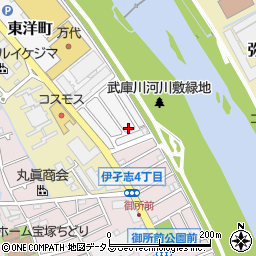 兵庫県宝塚市東洋町9-10周辺の地図
