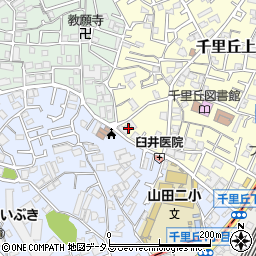 大阪府吹田市千里丘上18-12周辺の地図
