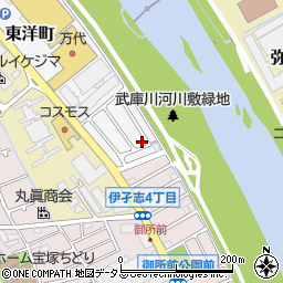 兵庫県宝塚市東洋町9-9周辺の地図