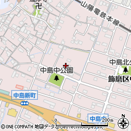 兵庫県姫路市飾磨区中島2丁目838周辺の地図