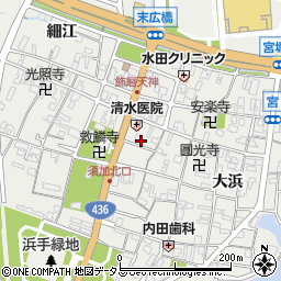 兵庫県姫路市飾磨区天神16周辺の地図