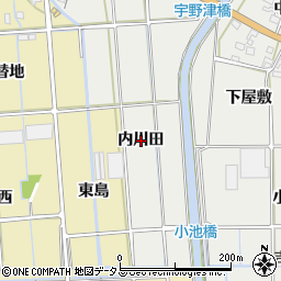 愛知県西尾市吉良町吉田内川田周辺の地図