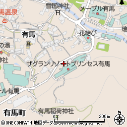 兵庫県神戸市北区有馬町1353周辺の地図