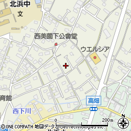 静岡県浜松市浜名区西美薗315周辺の地図