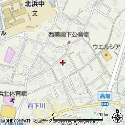 静岡県浜松市浜名区西美薗252周辺の地図