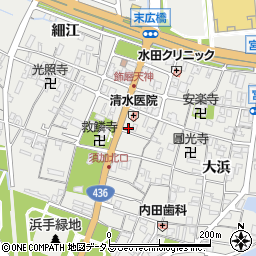 兵庫県姫路市飾磨区天神13周辺の地図