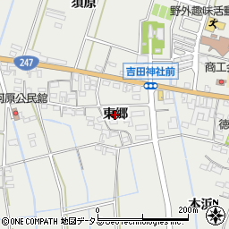 愛知県西尾市吉良町吉田（東郷）周辺の地図