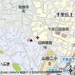 大阪府吹田市千里丘上18-14周辺の地図