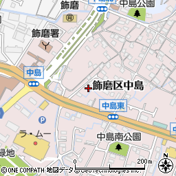 兵庫県姫路市飾磨区中島683-1周辺の地図