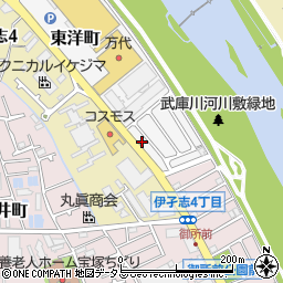 兵庫県宝塚市東洋町7-4周辺の地図