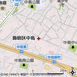 兵庫県姫路市飾磨区中島752周辺の地図