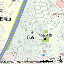 大阪府吹田市尺谷25周辺の地図