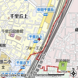 大阪府吹田市千里丘上4-5周辺の地図