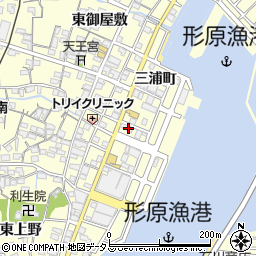 愛知県蒲郡市形原町三浦町12-9周辺の地図