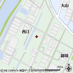 愛知県西尾市一色町坂田新田周辺の地図