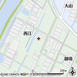 愛知県西尾市一色町坂田新田周辺の地図