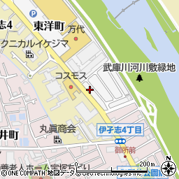兵庫県宝塚市東洋町7-3周辺の地図