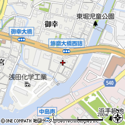 兵庫県姫路市飾磨区東堀周辺の地図