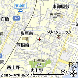 愛知県蒲郡市形原町（東根崎）周辺の地図