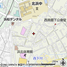 静岡県浜松市浜名区西美薗127-1周辺の地図