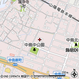 兵庫県姫路市飾磨区中島2丁目871-2周辺の地図