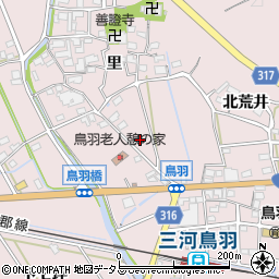 愛知県西尾市鳥羽町壱丁田周辺の地図