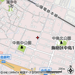 兵庫県姫路市飾磨区中島2丁目866周辺の地図