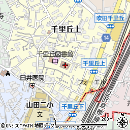 大阪府吹田市千里丘上14-37周辺の地図