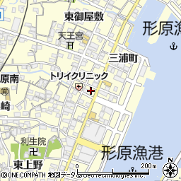 愛知県蒲郡市形原町三浦町13周辺の地図