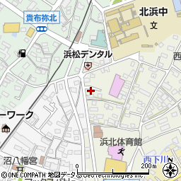 静岡県浜松市浜名区西美薗156周辺の地図