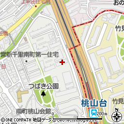ジオ千里桃山台１番館周辺の地図