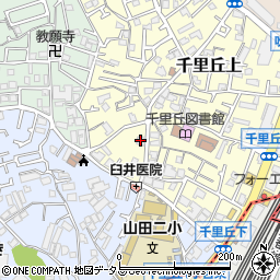 大阪府吹田市千里丘上18-26周辺の地図