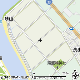 愛知県豊川市御津町新田周辺の地図