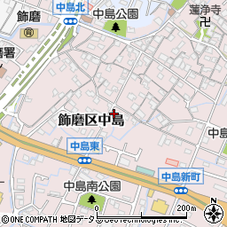 兵庫県姫路市飾磨区中島749-1周辺の地図
