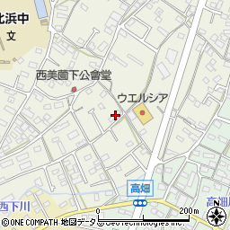 静岡県浜松市浜名区西美薗312-1周辺の地図