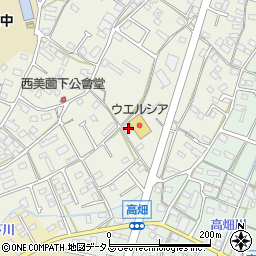 静岡県浜松市浜名区西美薗377周辺の地図