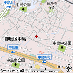 兵庫県姫路市飾磨区中島773周辺の地図