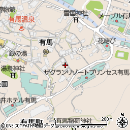 兵庫県神戸市北区有馬町1345周辺の地図