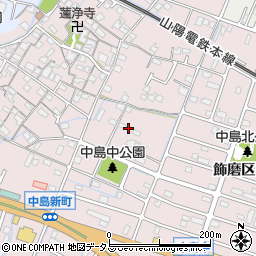兵庫県姫路市飾磨区中島2丁目871-4周辺の地図