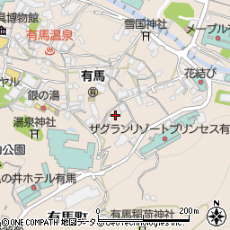 兵庫県神戸市北区有馬町340周辺の地図
