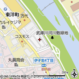 兵庫県宝塚市東洋町9周辺の地図