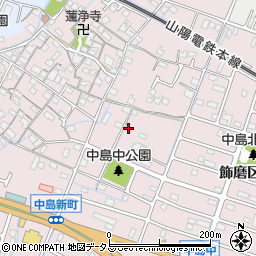 兵庫県姫路市飾磨区中島2丁目871-7周辺の地図