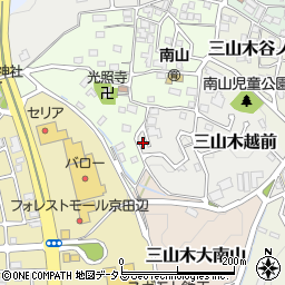 京都府京田辺市三山木越前5周辺の地図