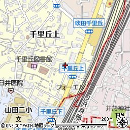 大阪府吹田市千里丘上13-4周辺の地図