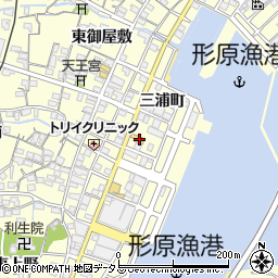 愛知県蒲郡市形原町三浦町12周辺の地図