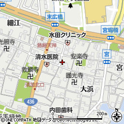 兵庫県姫路市飾磨区天神113周辺の地図