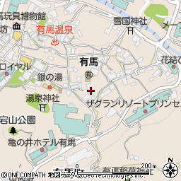 兵庫県神戸市北区有馬町1343周辺の地図